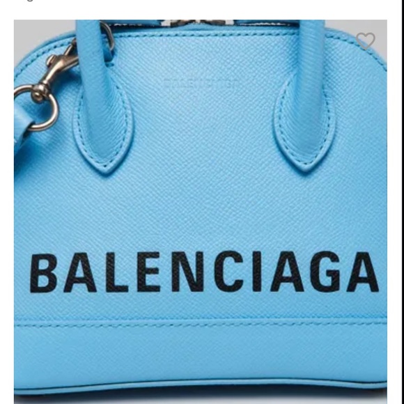 XXS Light Blue Pebbled Balenciaga Logo CrossBody bag - Picture 9 of 16